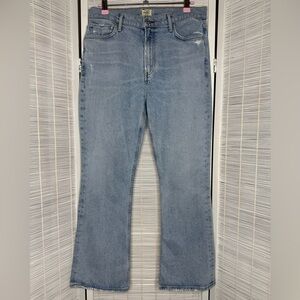 Citizens of Humanity Demy Light Blue Cropped Flare Distressed Stretch Jeans 29